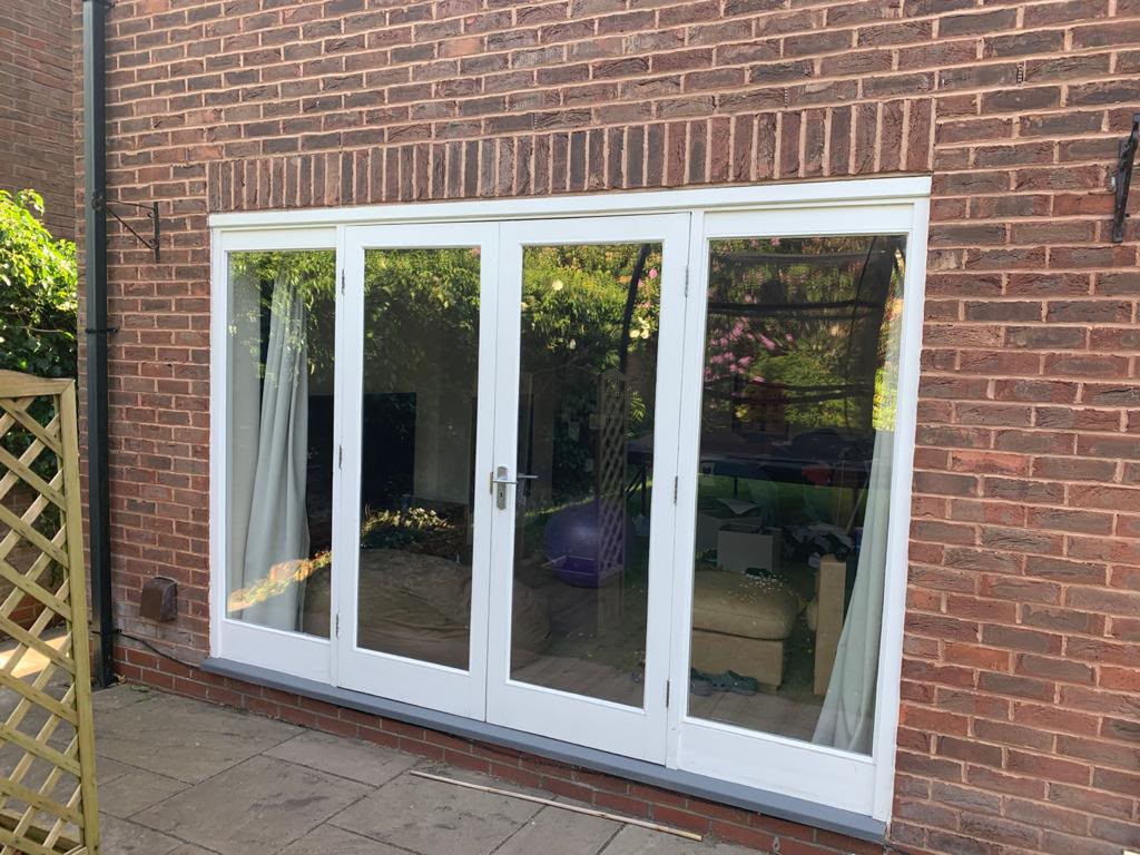 Before: original opening prior to aluminium bi-fold doors installation by Rural Windows in Chester & North Wales