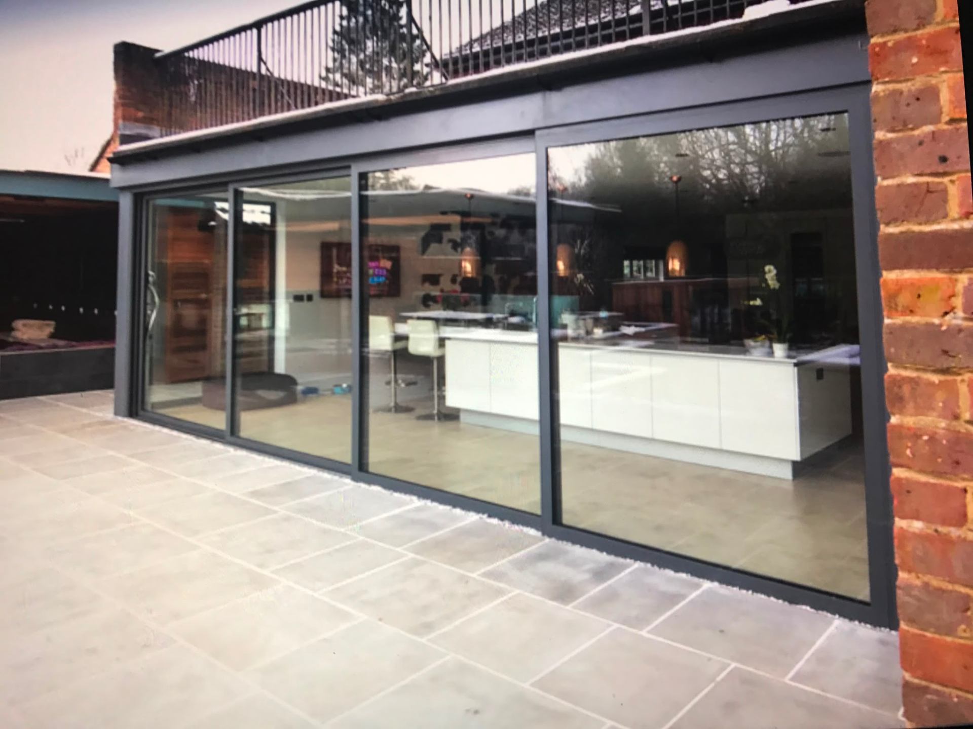 Aluminium sliding patio door installation by Rural Windows in Chester & North Wales